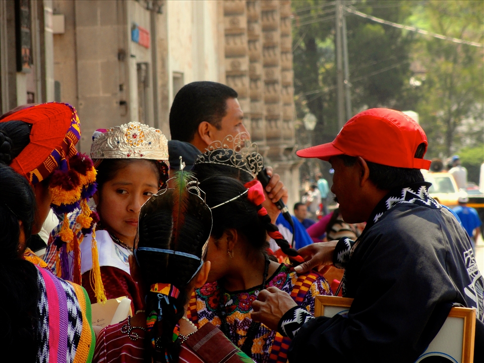 Indigenous women ponder their power at a rally for indigenous rights.