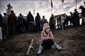 A young waits for a protest to finish.: by stapes, Views[188]