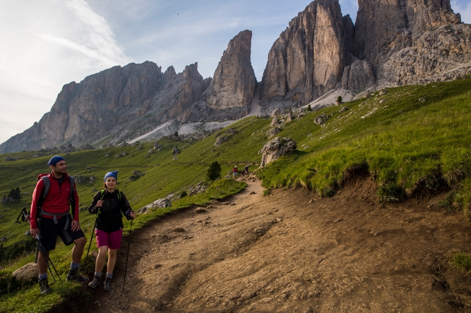 Even in the middle of summer, snow can be seen on certain parts of the mountains, still unmelted from last winter.