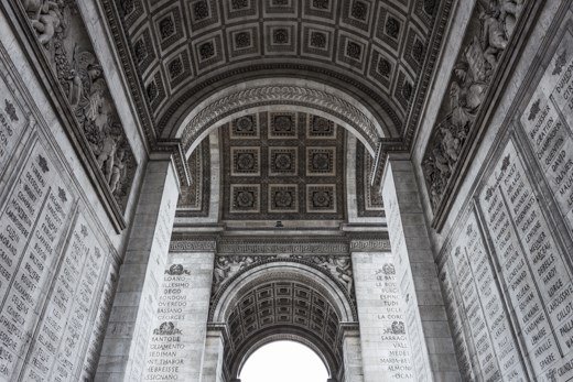 l'Arc de Triomphe - A famous example of neoclassical parisian architecture