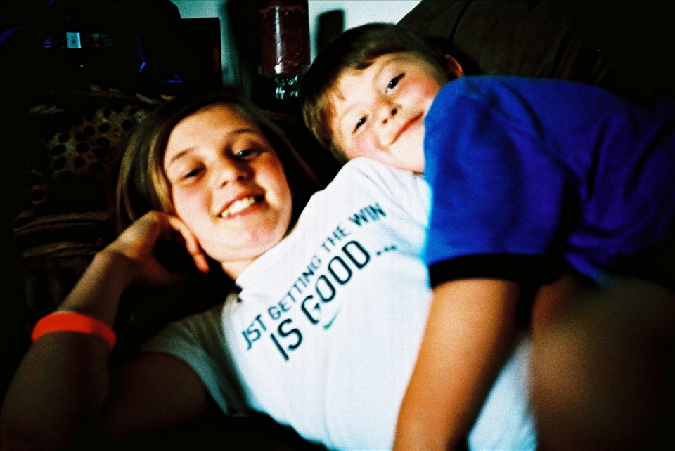 Those are my host sister karmen's cousin. They are hanging out at home.