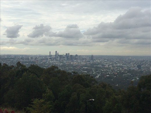 View of Brisbane from the top of Mt Coot-tha