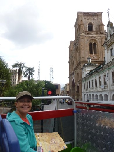 We did a touristy open-top bus tour of the city.