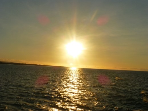 Sunset at the end of day 1.