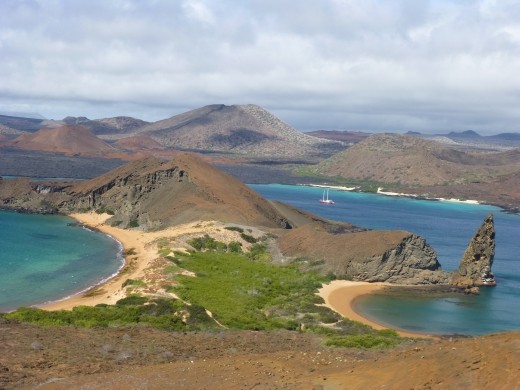 The incredible view from the look out point on Bartolome.