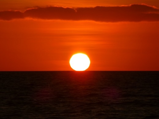 End of another wonderful day on the Galapagos Islands.