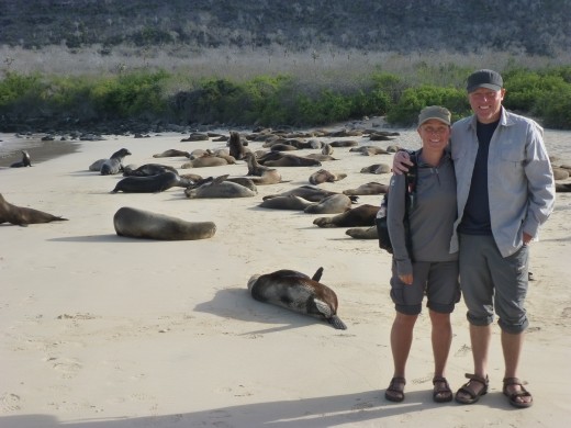 We were greeted by a whole host of sea lions on Santa Fe.