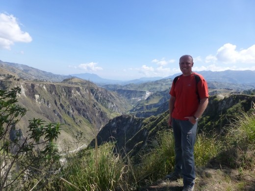 On top of the canyon rim.