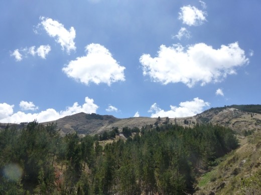 Walking up to the crater rim.