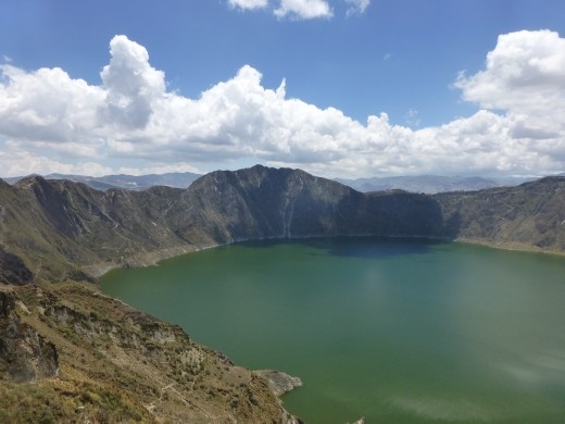 Our first view of the crater at Quilotoa.