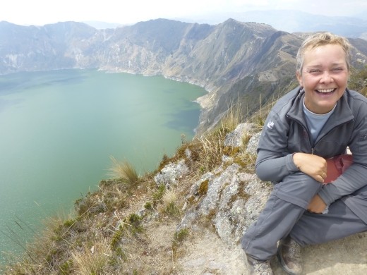 The highest point on the crater rim (we think).
