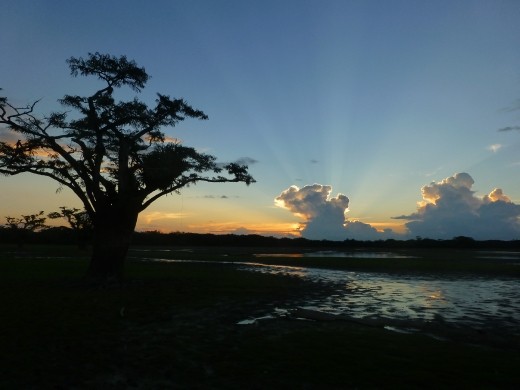 Sunset on Laguna Grande.