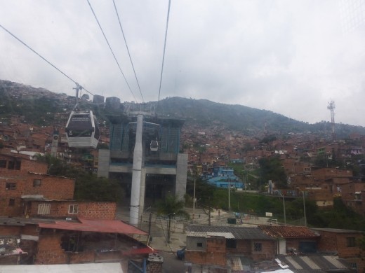 Cable car across the city.