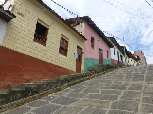The steep streets of San Gil.
