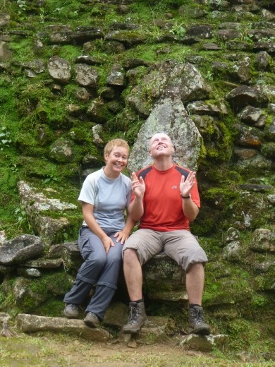 Seeking spiritual inspiration in the shaman's chair.