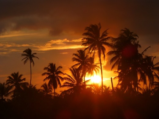 Sun sets in paradise.