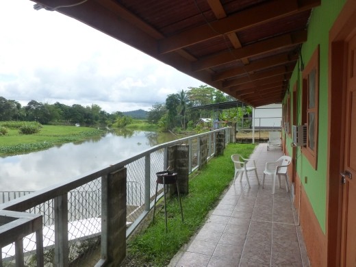 Our riverside guesthouse in Sierpe.