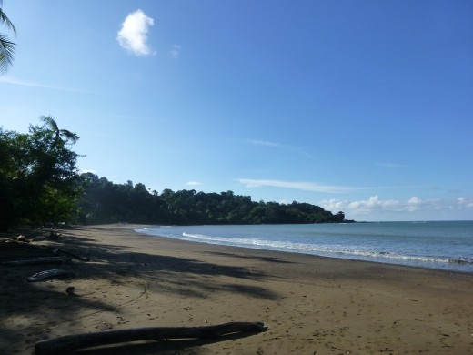 The beach at Drake Bay is ok but there are better ones around the corner.