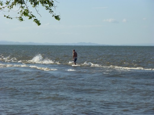 Steve walks on water!