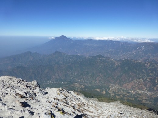 The view to Mexico from the summit.