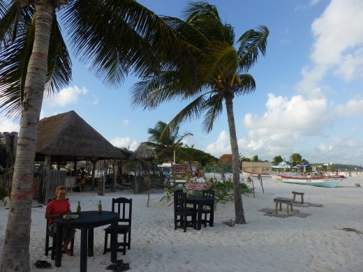 Relaxing on Tulum beach.