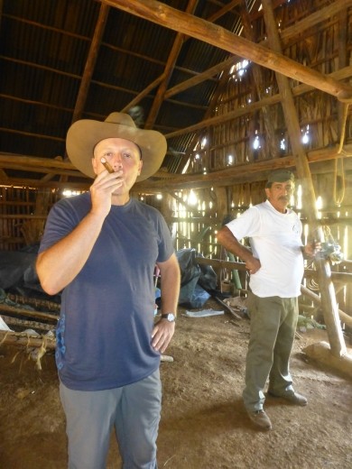 Looking like a real Cuban!