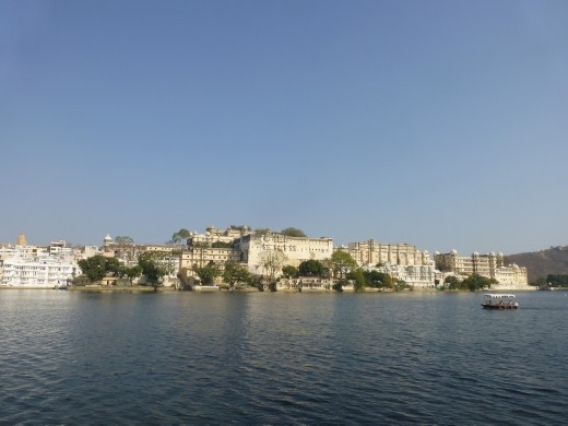 A view of Udaipur from the lake.