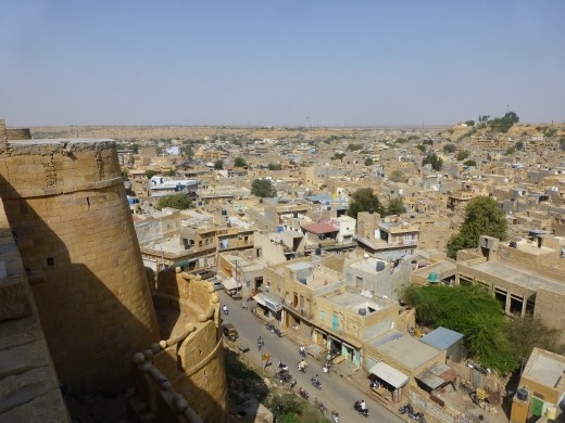 Jaisalmer city from the fort walls.