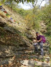Emma completes the final steps into Phedi, the end of a brilliant trek.: by steve_and_emma, Views[489]
