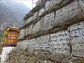 Prayer wheels and mani walls made the trek very different from the Annapurna Region.: by steve_and_emma, Views[387]
