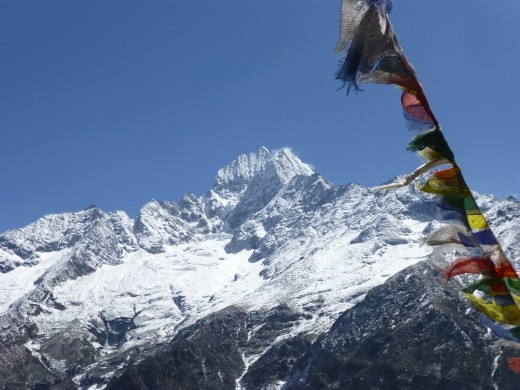 Prayer flags mark many of the high passes.