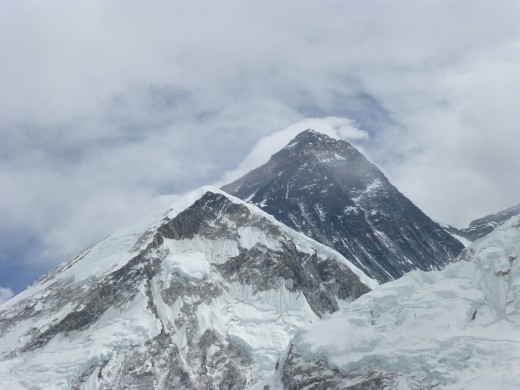 The clouds soon rolled in to obscure Everest.