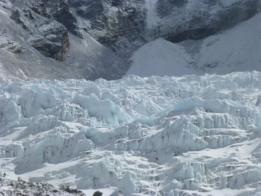 The infamous Khumbu ice fall.
