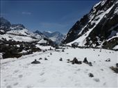 We encoutered a lot of snow near Gokyo.: by steve_and_emma, Views[342]