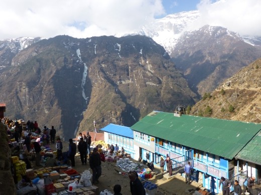 The Saturday market in Namche Bazar.