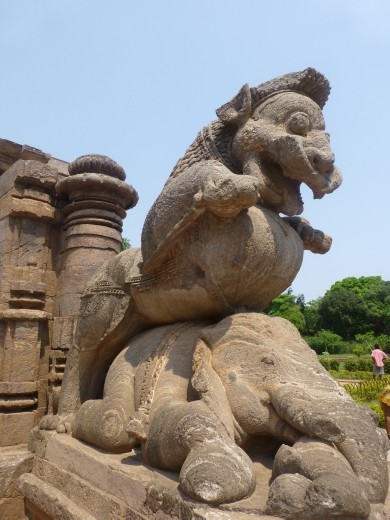 The entrance to the Sun temple in Konark.