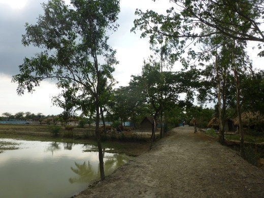 We went on a stroll around the village.