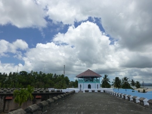 On the roof of the jail.