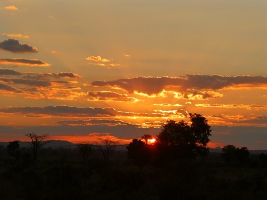 Sunset at Liwonde Safari Camp.