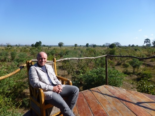 Relaxing on the sun deck at Liwonde Safari Camp, we spotted a herd of elephants from here.
