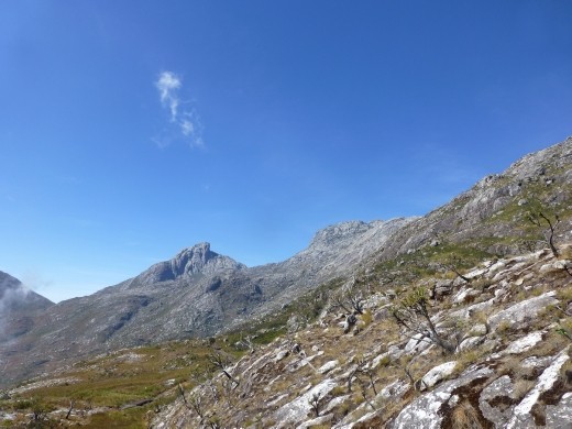 Heading towards the main peak.