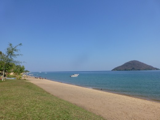 The beach at Cape Maclear.