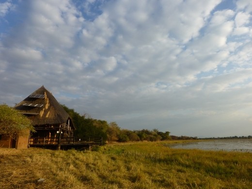 The sun deck over looking a lagoon rich in bird life.