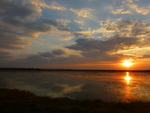 Sun set in kuti. (Beer is available !)