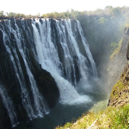 Our first view of Victoria Falls on the Zambian side.