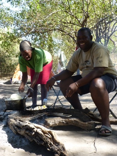 Our guide and cook, Sydney who was a top man and I don't think we would have survived the 2 nights on the island without him.