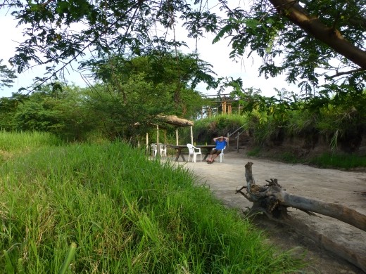 There was a small beach where we could cook and eat our meals.