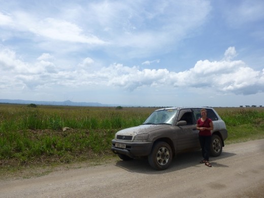 We pulled over here to watch a couple of elephants in Queen Elizabeth national park.