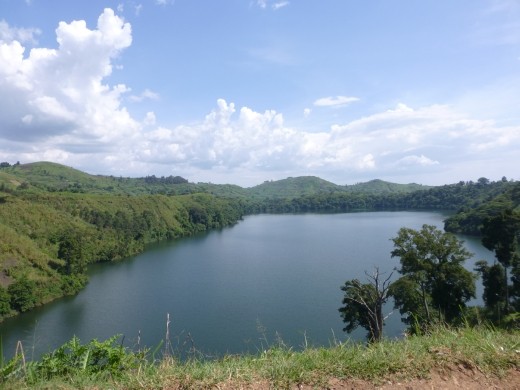 One of the many beautiful crater lakes.