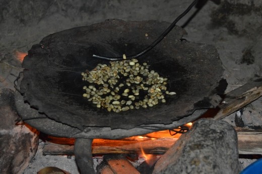 Roasting the beans me lord.